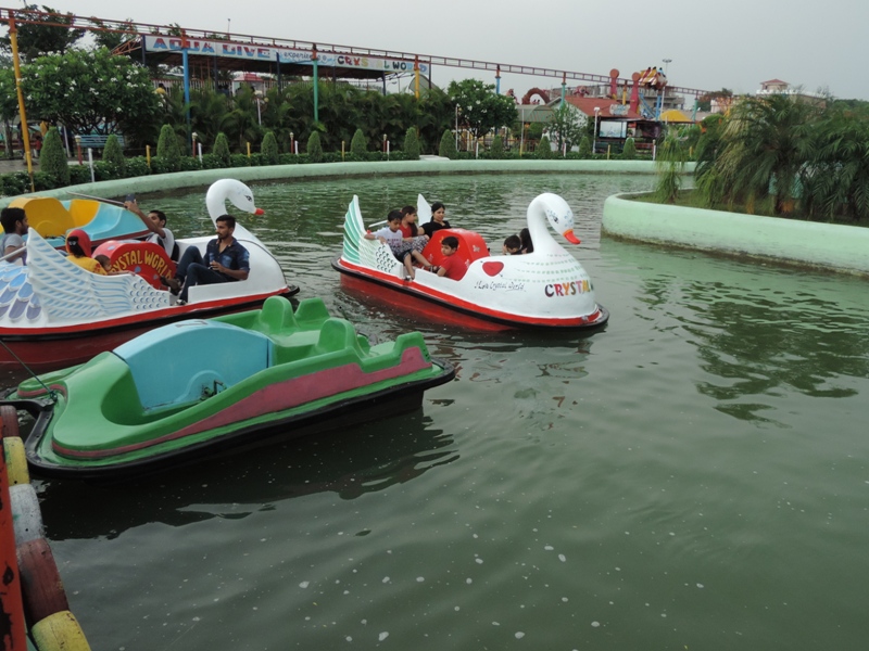 Crystal World offers paddle boats as added attraction for the families