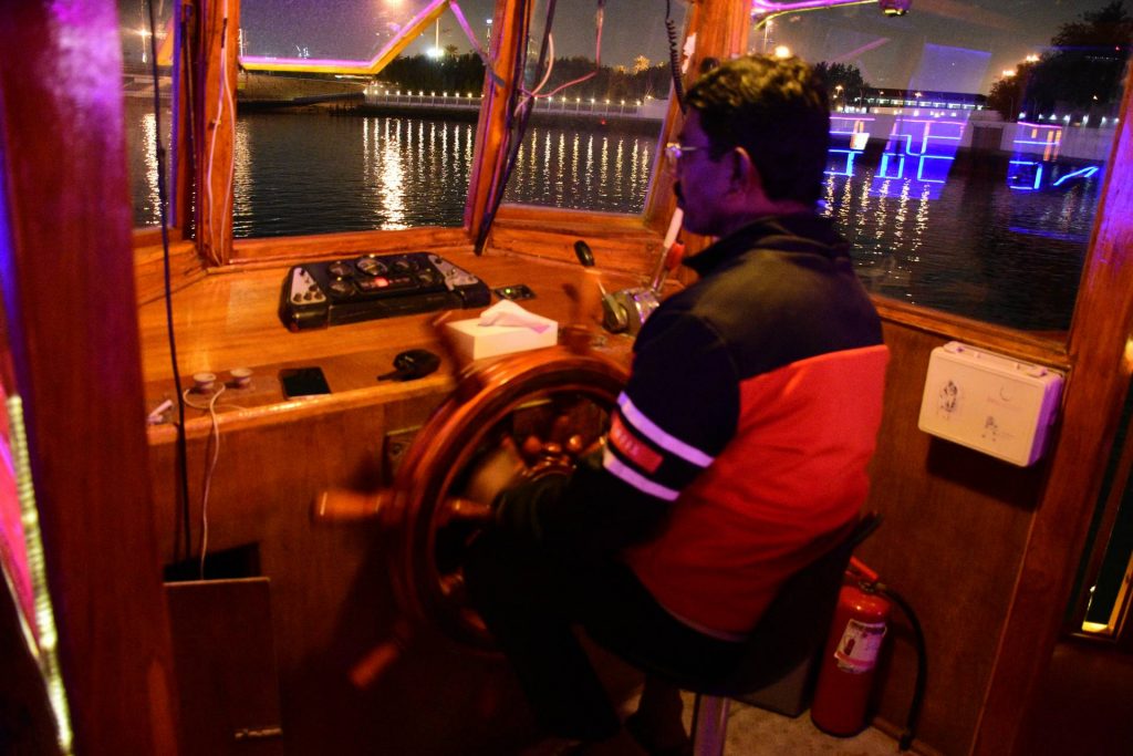 Captain of our Dhow at Dubai Creek 