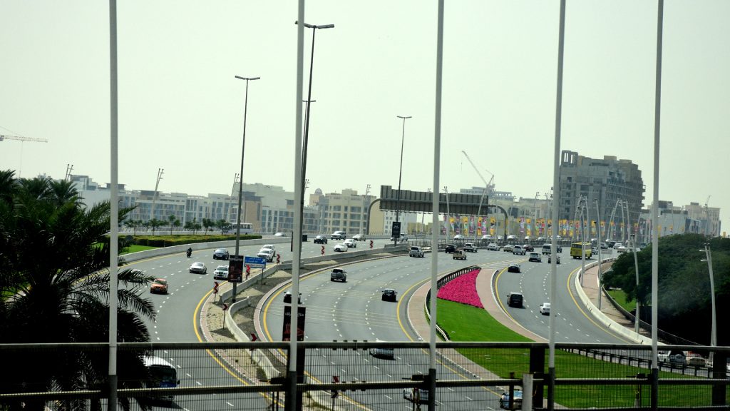 Vehicular traffic in Dubai 