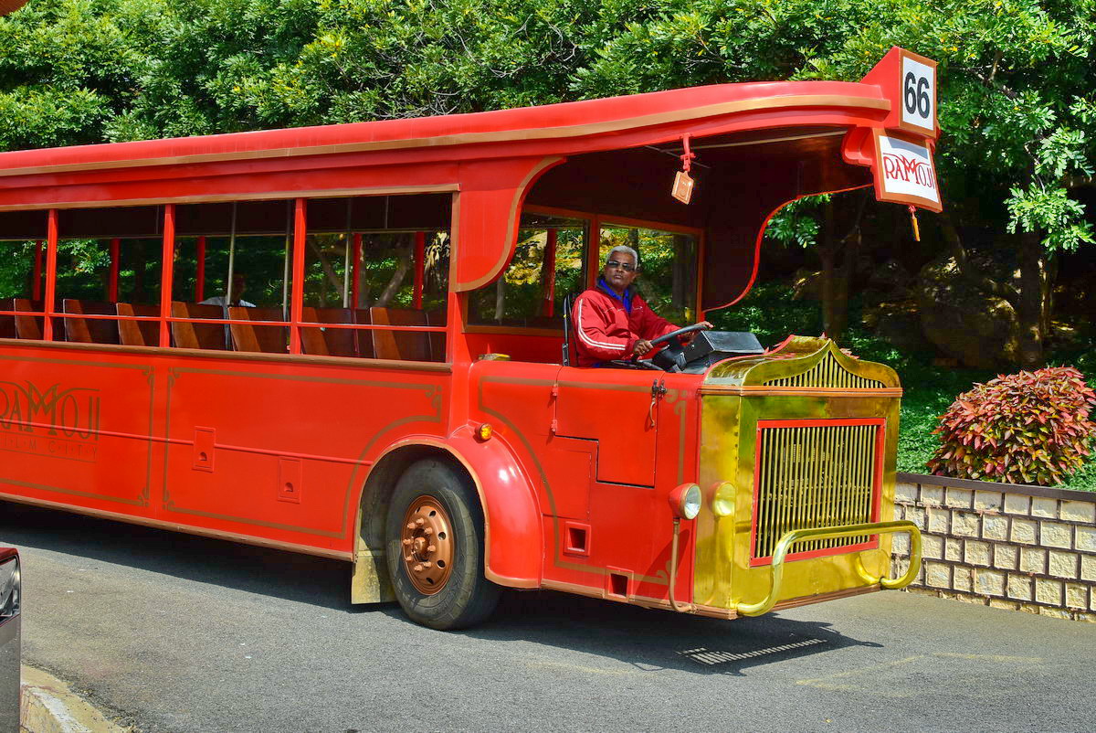 HoHo buses for guided tour of Ramoji Film City